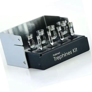 Dental Trephine Drills <b>Kit</b> 8pcs Implant Surgical Surgery <b>Polished</b> Finish Black Box FREE Bur Holder CE ISO - Product Image 5