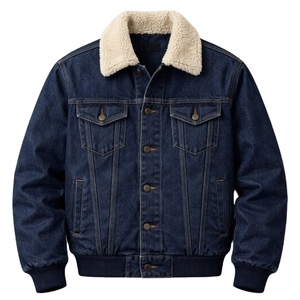 Veste en jean polyvalente pour homme, 100 % coton, respirante, écologique, couleur unie, service OEM, style urbain et extérieur - Product Image 2