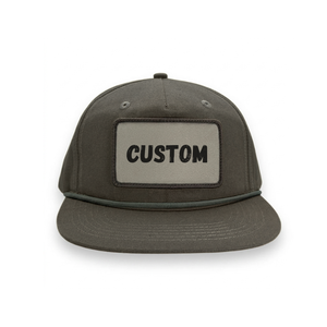 Gorra de Pesca y Caza de Perfil Medio con Visera Plana, Estilo Vintage, de Lona Resistente de 5 Paneles, con Cierre a Presión, Parche con Logotipo y Cuerda Decorativa - Product Image 5