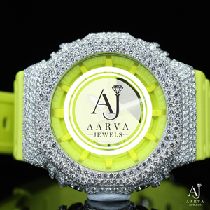 AARVA JEWELS Montre de luxe à quartz, boîtier en acier inoxydable, cadran en cristal, lumineux, rond de 40 mm, montre de mode unisexe - Product Image 6