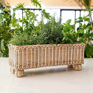 Vase et jardinière hauts en rotin naturel faits à la main |   Décoration florale pour la maison |   Fournisseur Vietnamien |   Conception personnalisée - Product Image 5