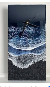 Horloge murale rectangulaire en résine style Art Déco avec chiffres romains de style antique, affichage à aiguilles à quartz, à suspendre pour salon, Diwali - Product Image 5