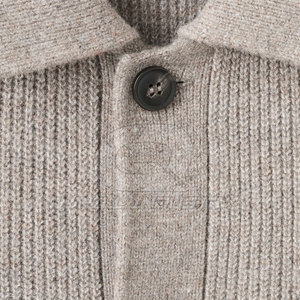 Pakistan Made Premium Knit Button Front Regular Fit <b>Men</b> <b>Cardigan</b> <b>Long</b> Sleeve V Neck Winter Classic Style Wool Liner Breathable - Product Image 6