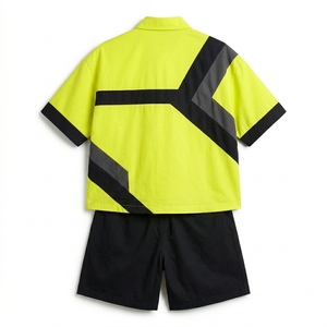 Conjunto de Camisa y Pantalones Cortos de Verano para Hombre, Diseño Geométrico, Estilo Urbano, Listo para Enviar, Logotipo Personalizado, OEM, ODM, Marca Privada - Product Image 2