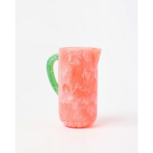 Pichet à eau en résine artisanale aspect marbre ambré classique, fait main, décoratif avec poignée, élégant pour la maison, la salle à manger et la cuisine - Product Image 6