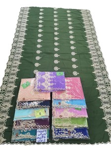 Wholesale Gold Floral Cotton Voile Dubai Style Islamic Shawl Embroidery Rhinestone Breathable Lightweight Soft Hijab Muslim - Product Image 3