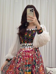 Robe afghane brodée pour femmes, robe afghane vintage faite à la main, robe bohème ethnique, robe maxi de festival, robes décontractées pour femmes - Product Image 2