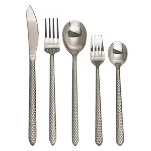 Premium Stainless Steel Metal Cutlery Set <b>Flatware</b> for Contemporary Dining Table Styling - Product Image 6