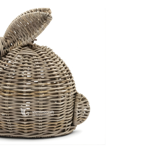 Figurine de lapin en rotin, décoration de Pâques, lapin en osier, accent décoratif, vente en gros - Product Image 2