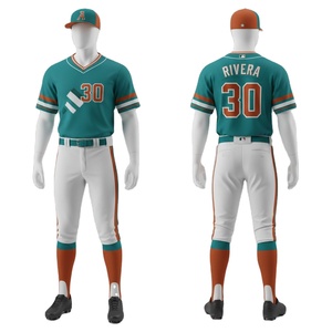 Maillots de baseball personnalisés professionnels pour équipe, ensembles respirants imprimés 100% polyester, séchage rapide, haute qualité, vêtements de sport durables - Product Image 6