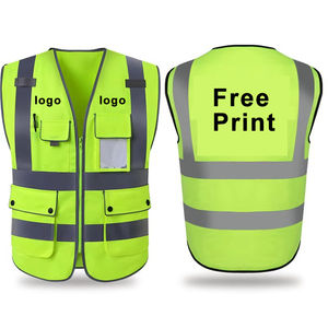 Ropa de Seguridad para la Construcción, Chaleco de Alta Visibilidad, Chaqueta de Alta Visibilidad Azul, Chaleco de Seguridad Reflectante de Malla con Logotipo Personalizado - Product Image 1