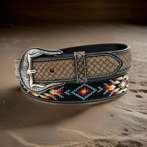 Direct Factory Rider's Trust Tan/Brown 32mm Hand <b>Tooled</b> Carved Western Style Genuine <b>Leather</b> Cow Hide Well Finished Belt - Product Image 5