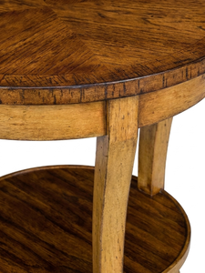 Traditional Wood Round Coffee <b>Table</b> <b>With</b> Storage <b>Shelf</b> Living Room Furniture - Product Image 2