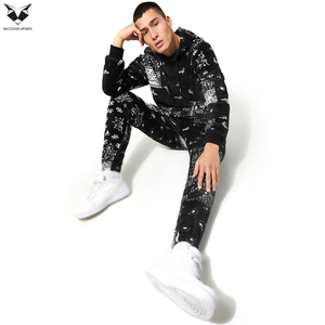 New Trendy Black <b>White</b> Sublimated Printed Design Good Supplier Wholesale Rate Make Your Own 2026 Men Outer Wear Tracksuits - Product Image 3