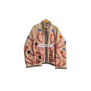 เสื้อแจ็คเก็ตผ้าฝ้ายซูซานีขายส่ง งานแฮนด์เมด เสื้อคลุมสั้นแบบยูนิเซ็กซ์ ปักลายดอกไม้ ผ้าคัฮดี เสื้อแจ็คเก็ตสำหรับผู้หญิง ใส่ไปงานปาร์ตี้ เสื้อคลุมโอเวอร์โค้ท - Product Image 1