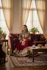 Robe de soirée afghane Kuchi en velours 100% de haute qualité, vente en gros, collection 2026, modèle STAR IMPEX, coupe trapèze, robes de mariée afghanes - Product Image 3