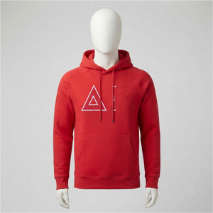 Sweat à capuche grec de sororité rouge personnalisé de haute qualité avec logo brodé, en coton premium, pull universitaire, coupe oversize unisexe - Product Image 1