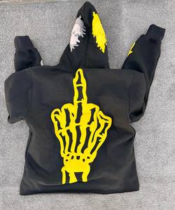 Heavyweight Terry Fabric Baggy Streetwear Drop Shoulder Vintage Retro Hoodie 450 GSM Custom Men's 100% Cotton - Product Image 4