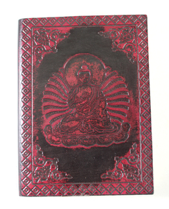 Cameleon Exports - Journal en papier recyclé fait main - Design gaufré - Couverture rigide - Cadeau - Carnet - Couverture en cuir vintage - Rajasthan - Product Image 1