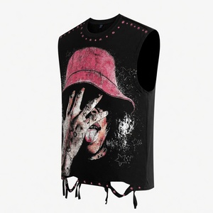 Camiseta sin mangas Glory con estampado gráfico personalizado, estilo vintage moderno, desgastada, para uso unisex. - Product Image 3