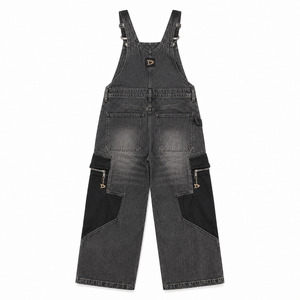 Peto vaquero Y2K para hombre, personalizado al por mayor, con lavado ácido, holgado, tipo cargo, estilo streetwear y techwear - Product Image 3