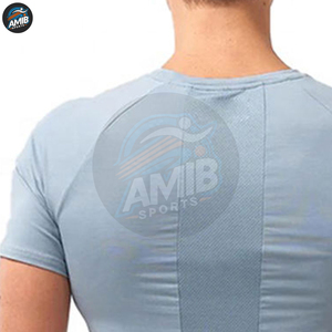 Wholesale Custom Logo Men's Gym T-<b>Shirts</b> Solid Breathable Canvas Fabric High Quality <b>100</b>% <b>Polyester</b> O-Neck Custom T-<b>Shirts</b> - Product Image 6