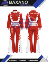 Delta |   Sigma |   Ensemble de survêtement rouge et blanc pour femmes Theta Sorority, manches longues, demi-zip, cordon de serrage, jogging, tenue décontractée sportive