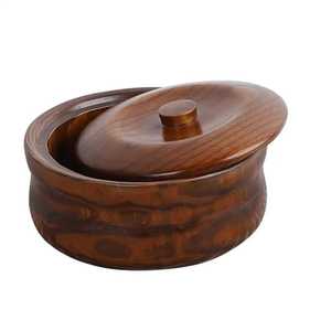 Handmade Round Wooden Roti Box Eco Friendly Chapati Casserole <b>Server</b> Natural Mango Wood Flatbread Keeper - Product Image 6