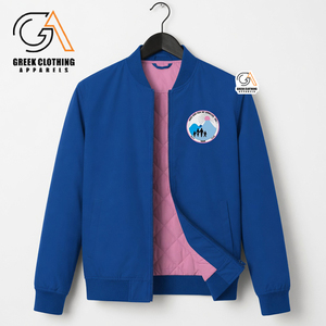 Blouson Bomber Rose en Satin Jack and Jill Unisexe avec Boutons-Pression Style Universitaire Léger Décontracté Tendance Streetwear - Product Image 1