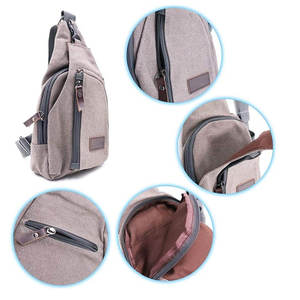 Sacs à bandoulière classiques de luxe pour hommes, vente chaude, personnalisables en usine avec logo OEM, sacoche de poitrine de bonne qualité avec fermeture à glissière - Product Image 4