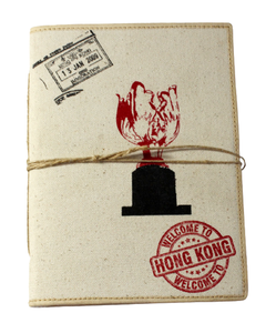 Carnet en papier recyclé en coton, crème et multicolore, avec logo imprimé sérigraphié motif oiseau, vente en gros - Product Image 1