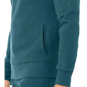 Sudadera de Cuello Redondo para Hombre, Color Sólido, Corte Regular, Felpa Francesa de Algodón, con Bolsillos Laterales, Ropa Casual de Otoño - Product Image 4