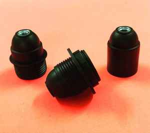 Douille de lampe E27 en plastique pour ampoule électrique, base blanche et noire - Product Image 2