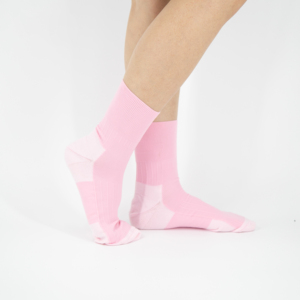 Chaussettes décontractées en nylon pour femmes, antibactériennes, respirantes, absorbant la transpiration, longueur genou, pour diabétiques, pour le sport et l'usage quotidien, couleur unie - Product Image 1