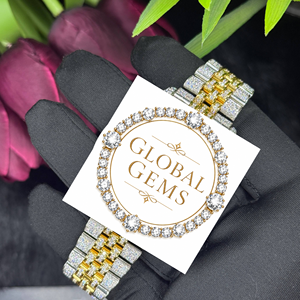Luxury Business Men's Square Wristwatch with <b>Automatic</b> Mechanical ETA Movement 20mm Band Silver Case VVS Moissanite Diamonds - Product Image 2