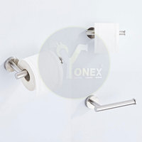 Ensemble de 5 pièces d'accessoires de salle de bain en acier inoxydable et laiton pour usage commercial