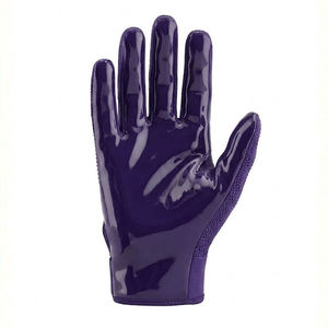 Gants de football américain en néoprène personnalisés avec grip adhésif, strass, sangle Velcro réglable, couleurs et logo personnalisés pour adultes unisexes - Product Image 2