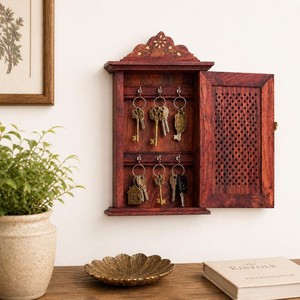 Handcrafted Sheesham Wood <b>Key</b> Holder with Engraved Mandala Design - Wholesale - Product Image 2