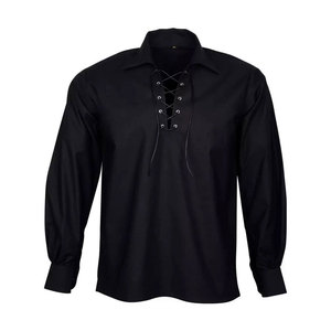 Camisa Escocesa Jacobita Negra para Kilt, Tallas S a 8XL - Fabricante Mayorista de Camisas de Algodón - Product Image 2