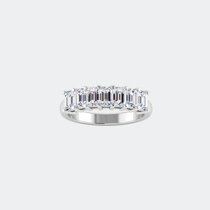 Luxury 1ctw Lab Grown <b>Emerald</b> Cut Diamond <b>Silver</b> <b>Ring</b> Elegant Brilliant Cut E F Color VS VVS Diamond Party Wedding Jewelry - Product Image 1