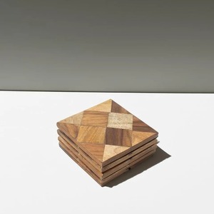 Posavasos de Resina y Madera con Diseño de Tablero de Ajedrez, Cuadrados, Modernos, Ecológicos, Hechos a Mano, Duraderos, para Cocina y Comedor - Product Image 2