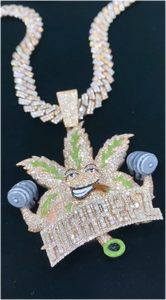 Colgante de Letra de Lujo Hip Hop con Moissanita VVS y Esmalte, Pasa Prueba de Diamante, Colgante con Logotipo, Plata de Ley 925 Bañada en Oro de 18K - Product Image 3