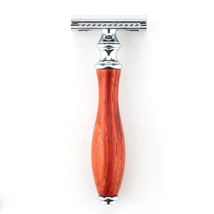 Professional Double Blade Safety Razor Stainless Steel Wooden Handle Reusable Personal Grooming Tool Accessory Wooden for <b>men</b> - Product Image 4