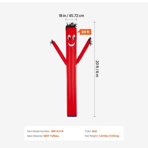 Muñeco Inflable de Tubo de 20 Pies de Altura, Accesorio Divertido y Ondulado para Eventos, Tubo Inflable Volador y Bailarín con Brazos Agitando, Marioneta Aérea de 18 Pies - Product Image 3
