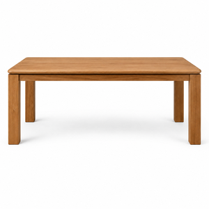 Table à manger moderne et contemporaine en teck massif belge, avec cadre Shadow Reveal, écologique et durable, 10 places, pour appartements et hôtels - Product Image 1