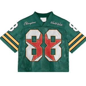 Camiseta Deportiva de Malla Estampada con Diseño de Fútbol, 100% Poliéster, Ligera, de Secado Rápido, Transpirable, Ecológica, Tallas Grandes, Personalizable, para Verano - Product Image 3