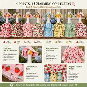 Décoration de jardin d'été : Statue de canard en dentelle imprimée fraises pour véranda - Product Image 2