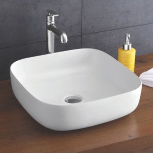 อ่างล้างหน้าแบบวางบนเคาน์เตอร์เซรามิกคุณภาพพรีเมียมทันสมัย - Product Image 1