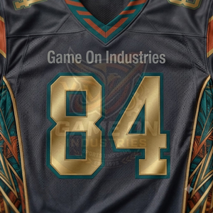 Sublimation Print American Football Uniform Set Breathable V-Neck Football Practice Jersey and Matching Padded Pants - Product Image 5