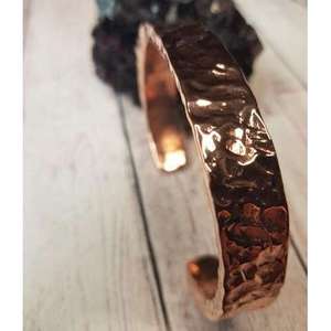 Unisex Stylish Vintage Star Design Solid Copper Cuff <b>Bracelet</b> Premium Quality Handmade <b>Crystal</b> Fashion Accessory Bangle Jewelry - Product Image 3